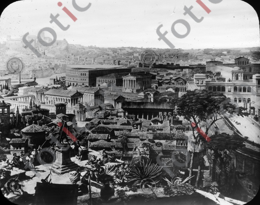 Ansicht von Rom | View of Rome - Foto simon-107-031-sw.jpg | foticon.de - Bilddatenbank für Motive aus Geschichte und Kultur